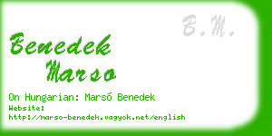 benedek marso business card